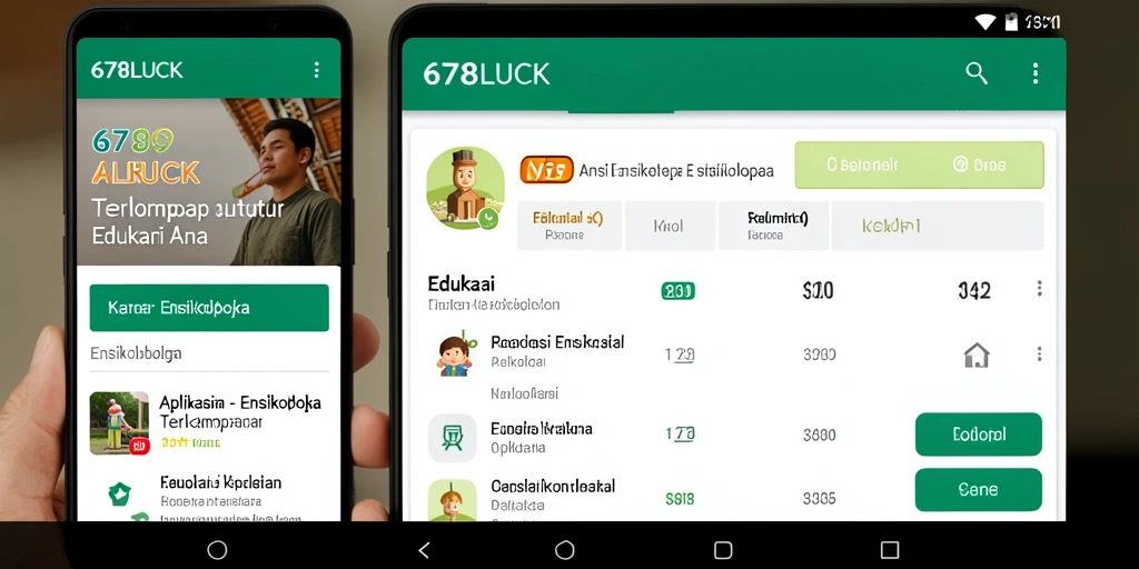Antarmuka 678LUCK menampilkan fungsi Ensiklopedia yang menarik.