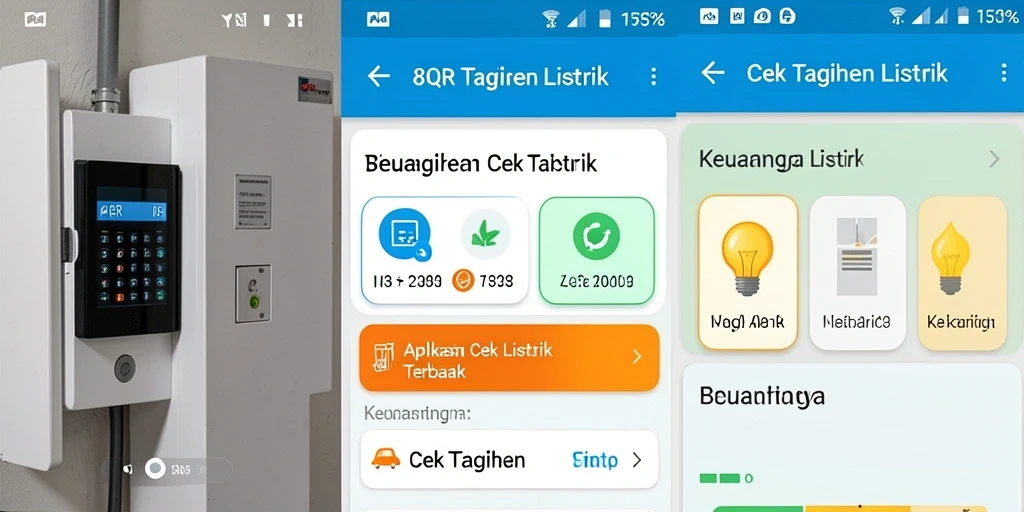 Tampilan antarmuka aplikasi Cek Tagihan Listrik 8QR.
