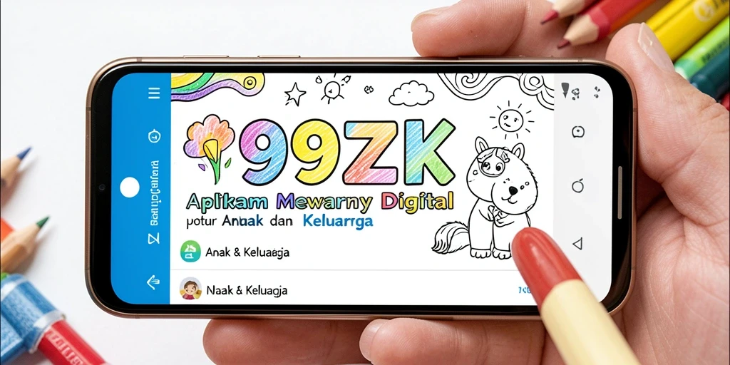 Antarmuka menarik dan mudah digunakan pada aplikasi Mewarnai Digital 999ZK.