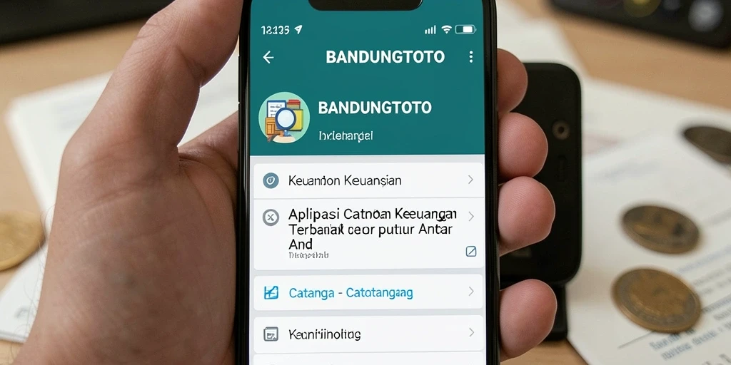 Antarmuka aplikasi BANDUNGTOTO yang menampilkan catatan keuangan pengguna.