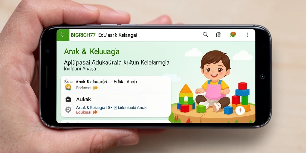 Tampilan antarmuka edukatif dan interaktif dari BIGRICH77.