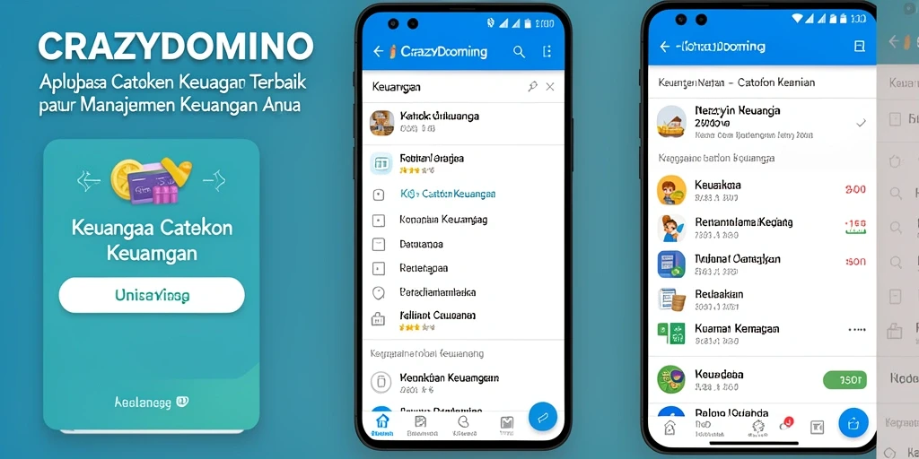 Tampilan antarmuka pengguna CRAZYDOMINO untuk Catatan Keuangan yang sederhana dan efisien.