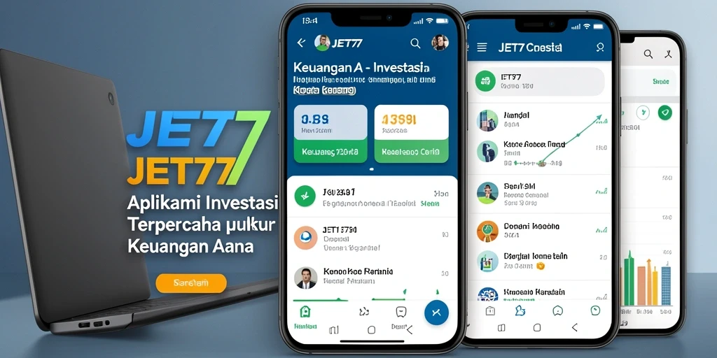 Screenshot utama JET77 menampilkan fungsi investasi yang intuitif.