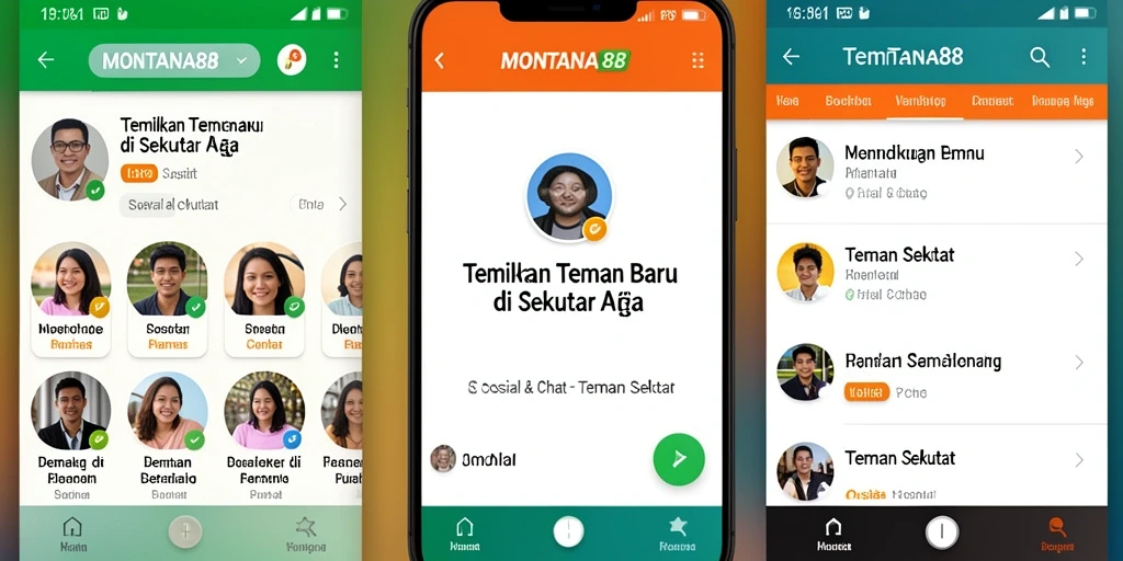 Tampilan antarmuka MONTANA88 yang memudahkan pencarian teman.