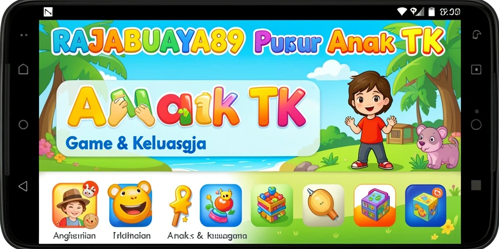 Antarmuka ceria dan interaktif dari RAJABUAYA89 untuk anak-anak.